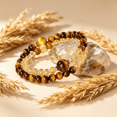 Solar Twins – Golden Tiger’s Eye Bracelet for Personal Power