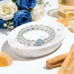 The Heart’s Compass — Clear Quartz & Aquamarine