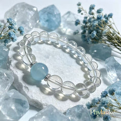 The Heart’s Compass — Clear Quartz & Aquamarine