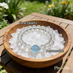 The Heart’s Compass — Clear Quartz & Aquamarine