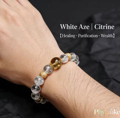 Purify & Prosper — White Azeztulite & Citrine