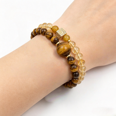 Solar Twins – Golden Tiger’s Eye Bracelet for Personal Power