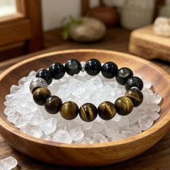 Guardian's Gaze — Black obsidian bracelet & protection bracelet