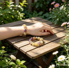 Phantom Rebirth – Black Gold Super Seven, Golden Rutilated, Purple Phantom & Gray Moonstone