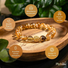 Golden Trifecta — Yellow Azeztulite, Tiger’s Eye & Citrine