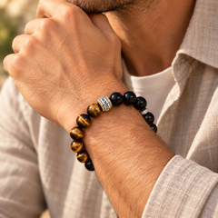 Guardian's Gaze — Black obsidian bracelet & protection bracelet