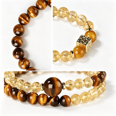 Solar Twins – Golden Tiger’s Eye Bracelet for Personal Power