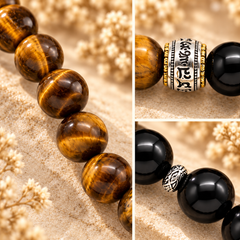 Guardian's Gaze — Black obsidian bracelet & protection bracelet