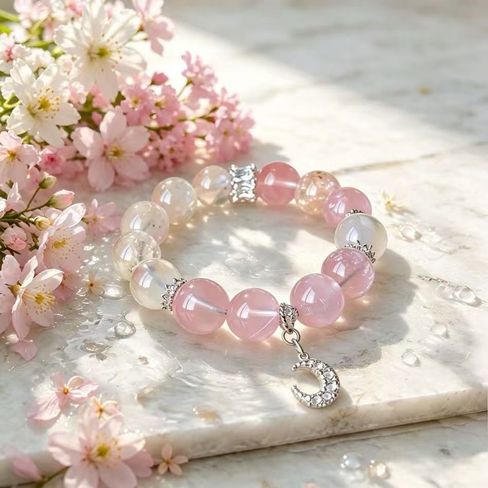 Love’s Carousel — Rose Quartz & Snowflake Quartz