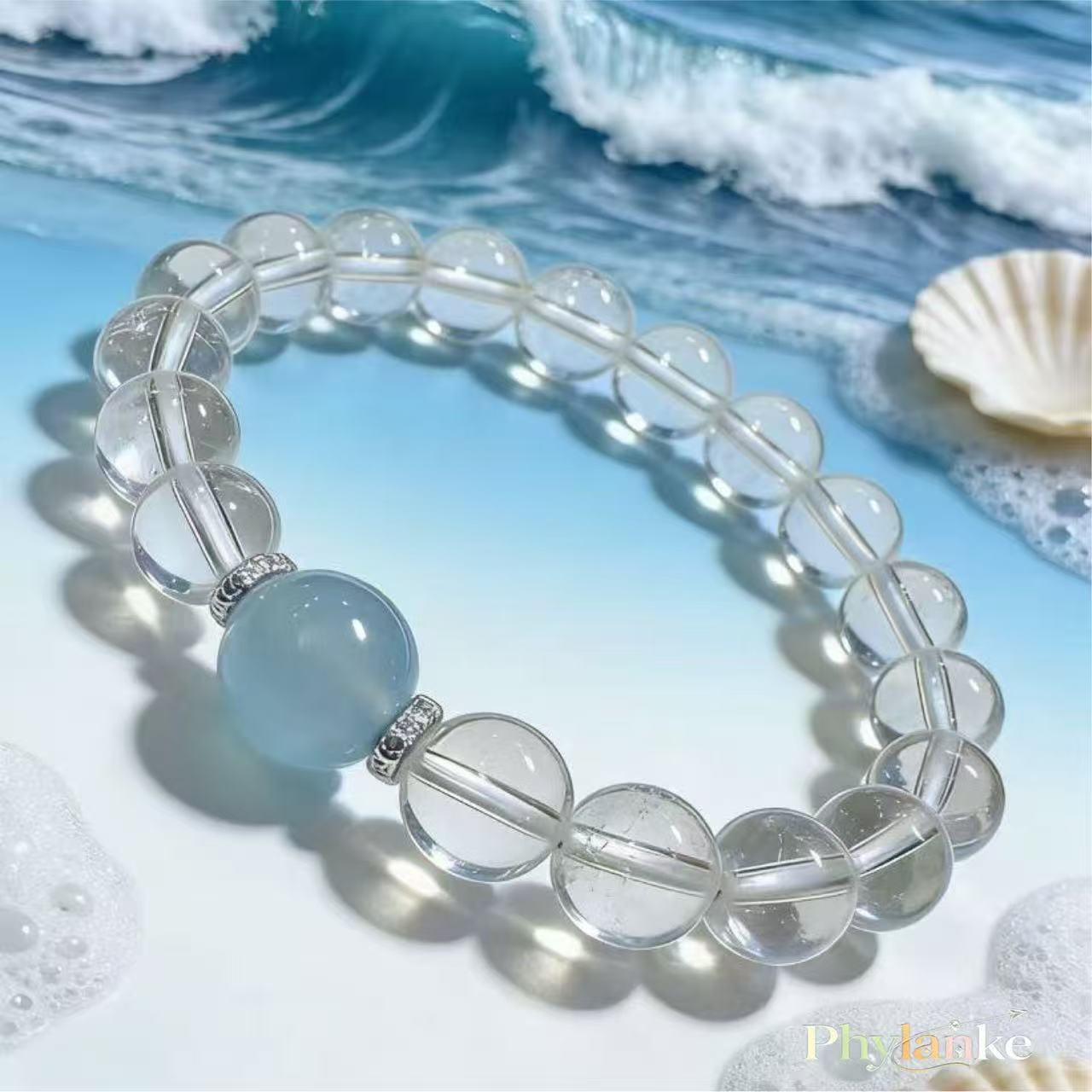 The Heart’s Compass — Clear Quartz & Aquamarine