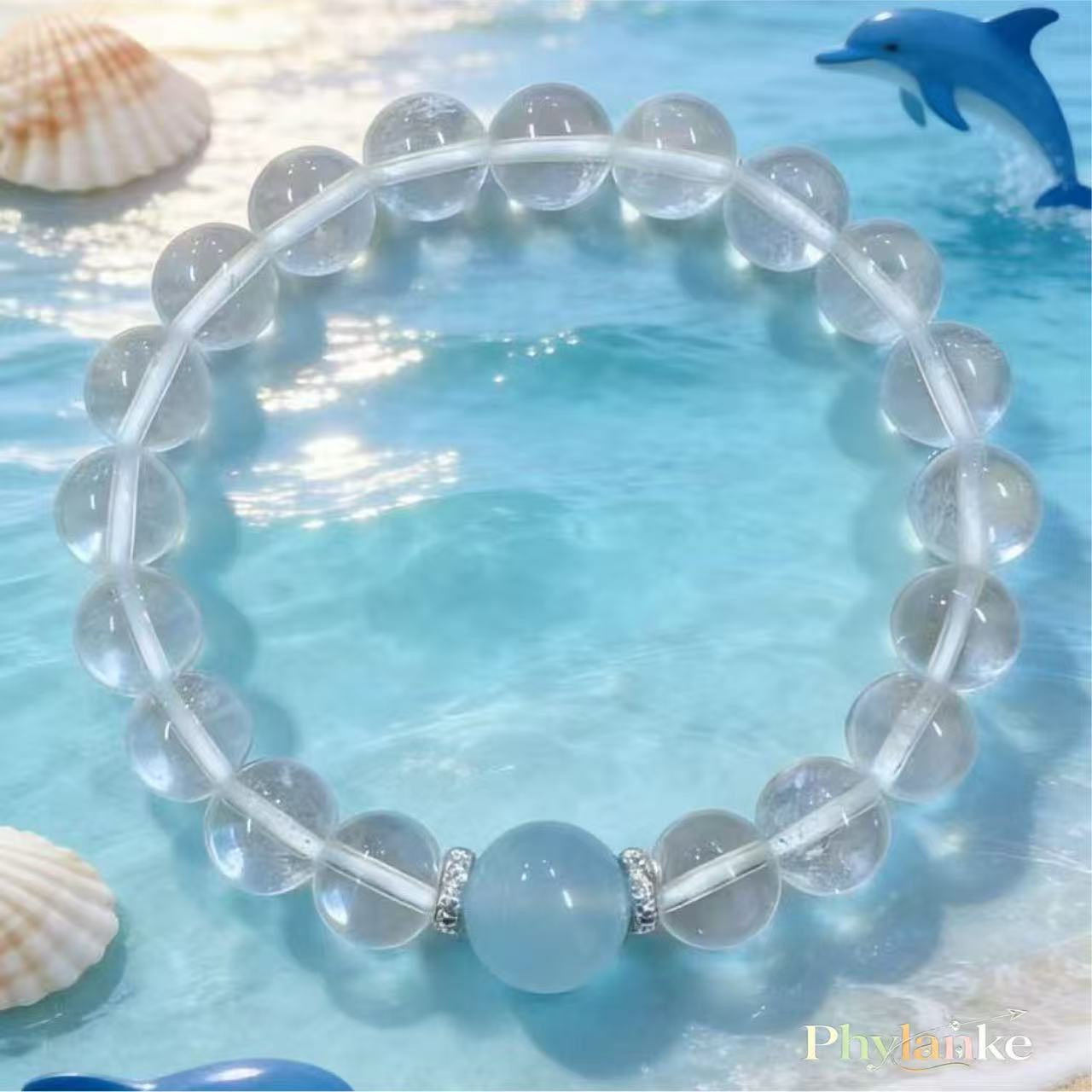 The Heart’s Compass — Clear Quartz & Aquamarine