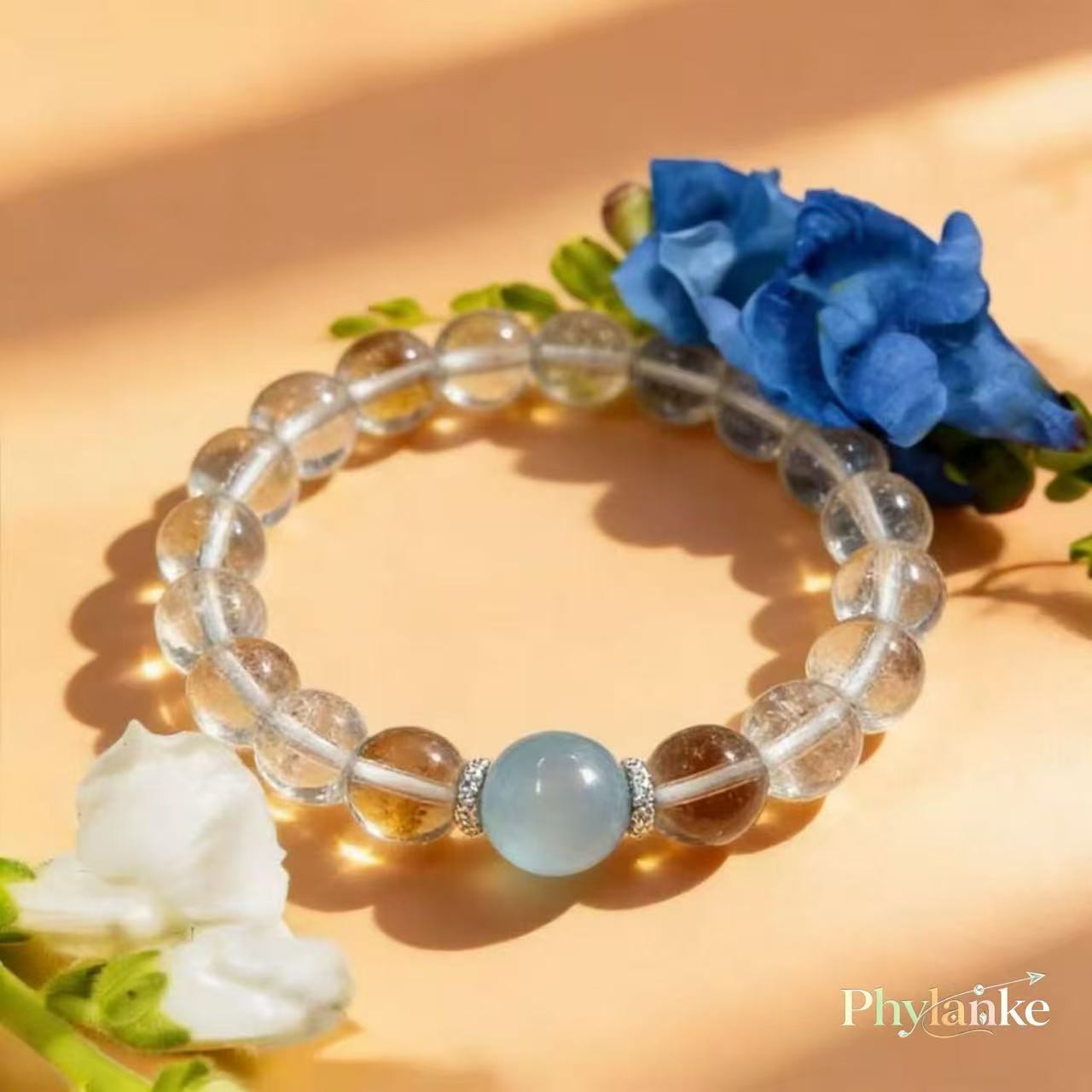 The Heart’s Compass — Clear Quartz & Aquamarine