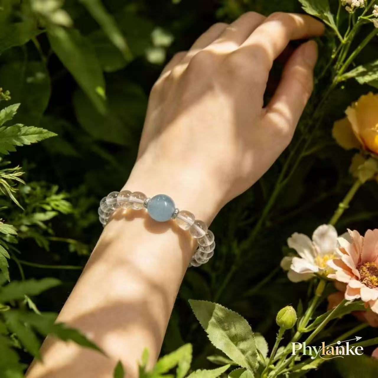 The Heart’s Compass — Clear Quartz & Aquamarine