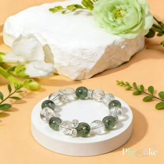 The Manifest Ray — Clear Quartz & Green Rutilated Quartz