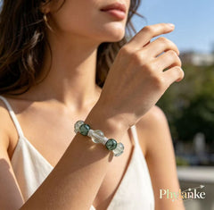 The Manifest Ray — Clear Quartz & Green Rutilated Quartz