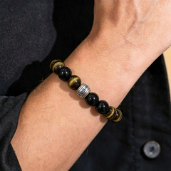 Guardian's Gaze — Black obsidian bracelet & protection bracelet