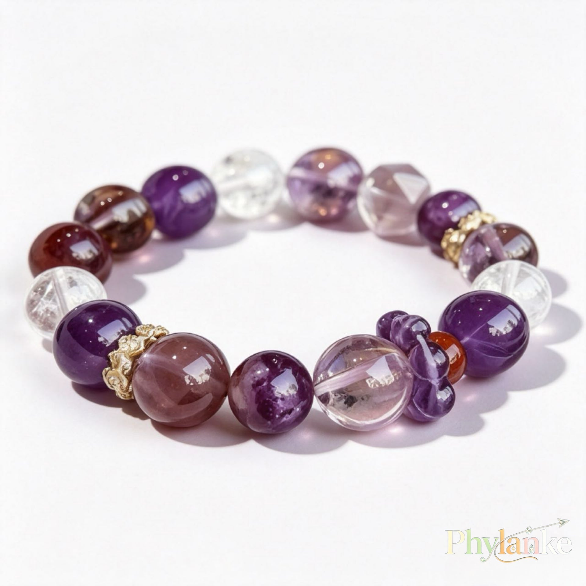 Ace Trinity — Amethyst, Purple Phantom Quartz & White Azeztulite