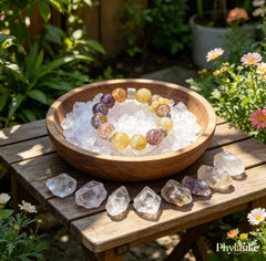 Phantom Rebirth – Black Gold Super Seven, Golden Rutilated, Purple Phantom & Gray Moonstone