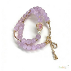 Petite Charms— (Pink/Light Purple/Yellow)Tiny Crystal & Lucky Gourd