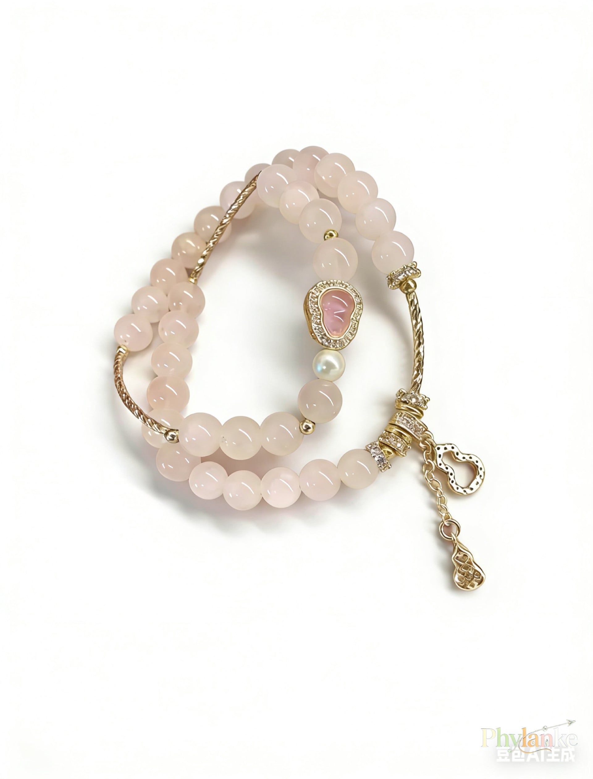 Petite Charms— (Pink/Light Purple/Yellow)Tiny Crystal & Lucky Gourd