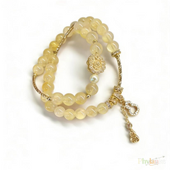 Petite Charms— (Pink/Light Purple/Yellow)Tiny Crystal & Lucky Gourd