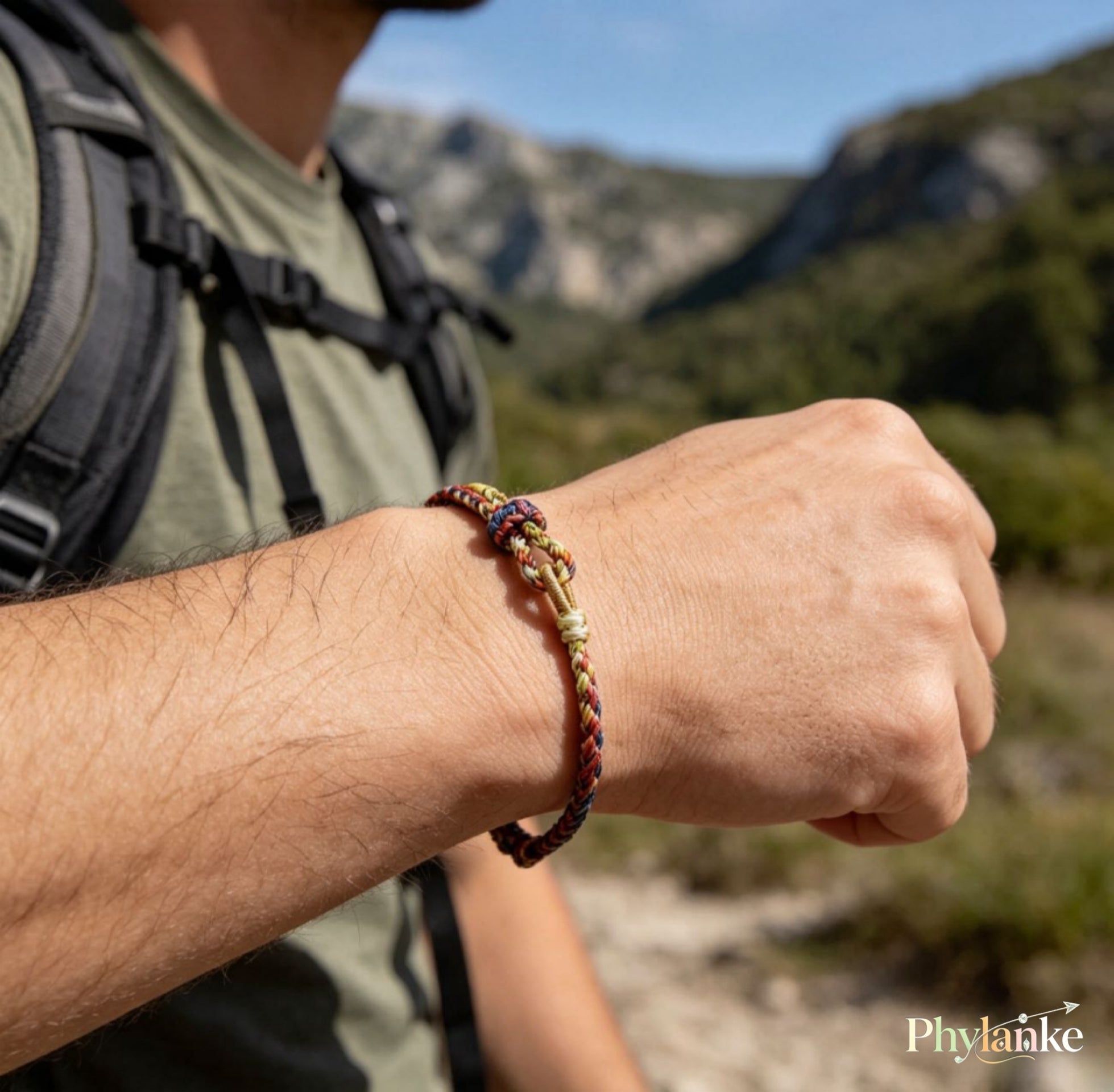 Rainbow Resilience Cord — Handwoven Festival Bracelet