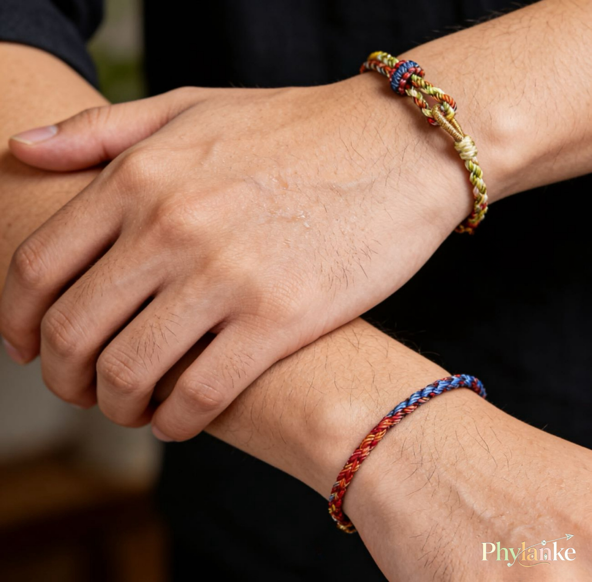 Rainbow Resilience Cord — Handwoven Festival Bracelet