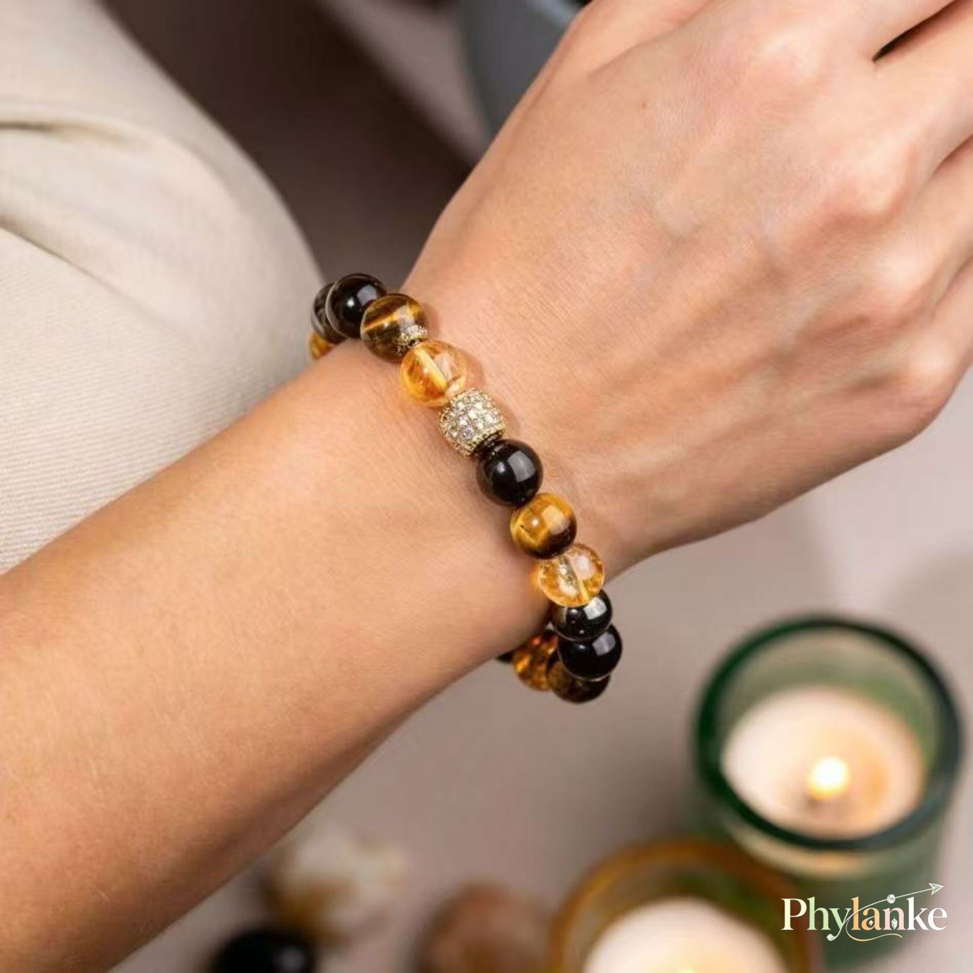 Fortune Keeper – Smoky Quartz, Citrine & Tiger’s Eye