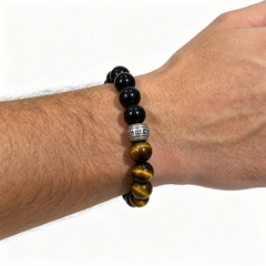 Guardian's Gaze — Black obsidian bracelet & protection bracelet