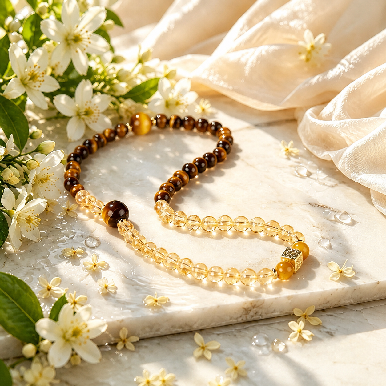 Solar Twins – Golden Tiger’s Eye Bracelet for Personal Power