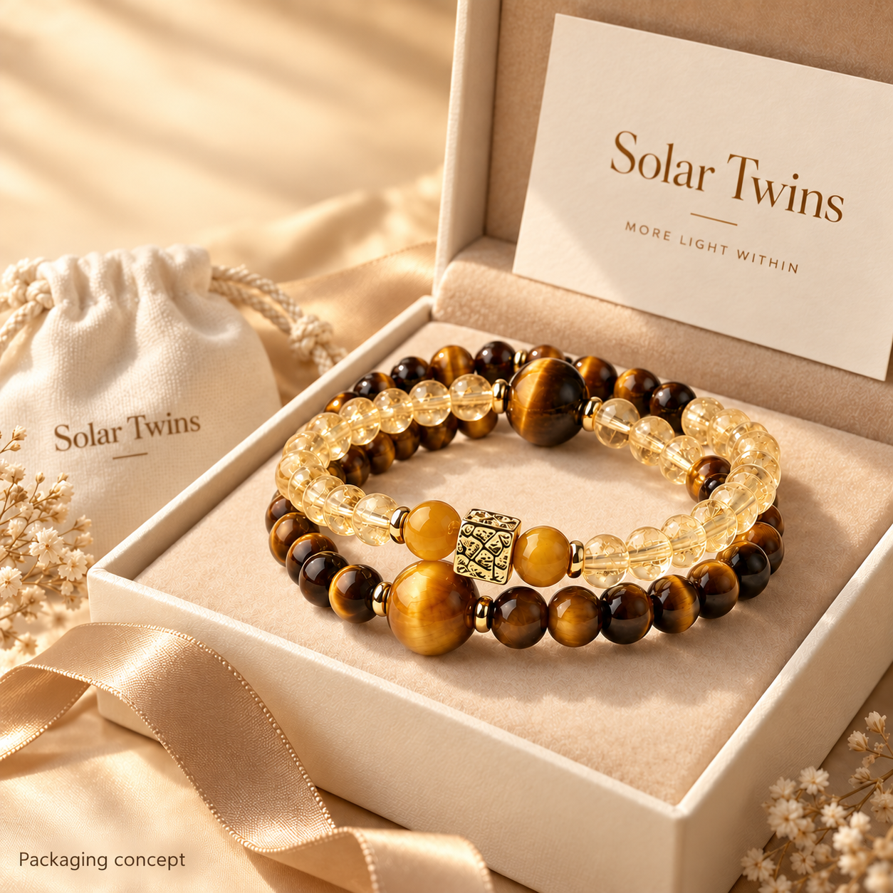 Solar Twins – Golden Tiger’s Eye Bracelet for Personal Power