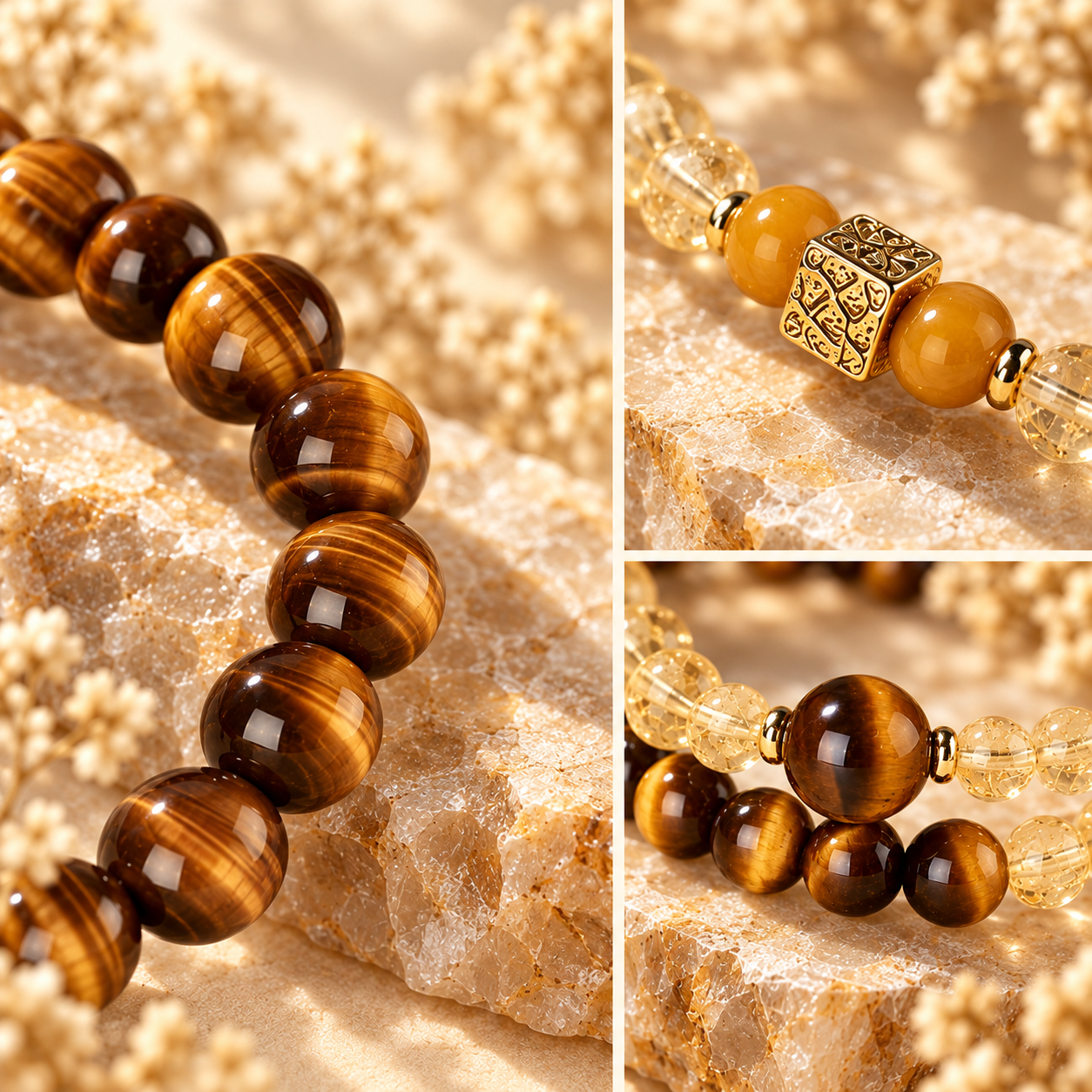 Solar Twins – Golden Tiger’s Eye Bracelet for Personal Power