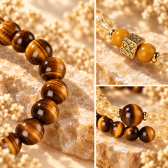 Solar Twins – Golden Tiger’s Eye Bracelet for Personal Power